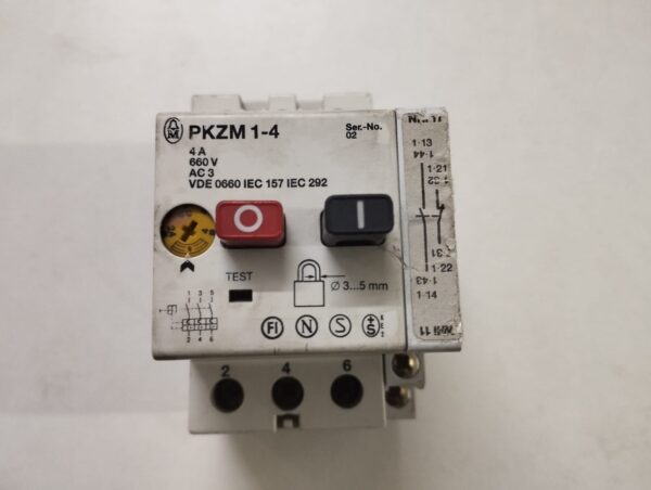 Klockner Moeller Pkzm 1-4 Motor Starter Circuit Breaker (4a)