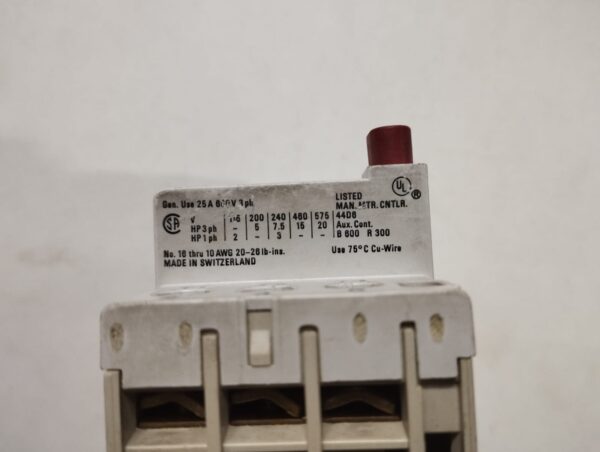 Sprecher+Schuh Kta3-25 Motor Starter Circuit Breaker (2.5-4a) - Image 3