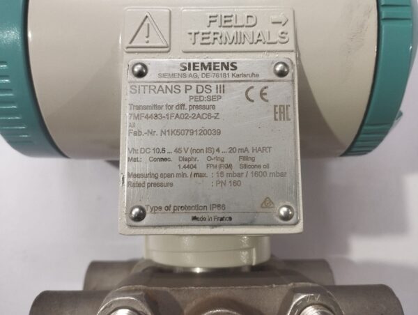 Siemens 7mf4433-1fa02-2ac6-Z Differential Pressure Transmitter - Image 6