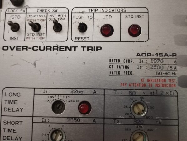 Terasaki Aop-1sa-P Over-Current Trip 1970a-2500/5a - Image 3