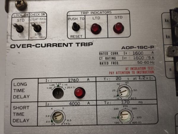 Terasaki Aop-1sc-P Over-Current Trip 1600a-1600/5a - Image 3