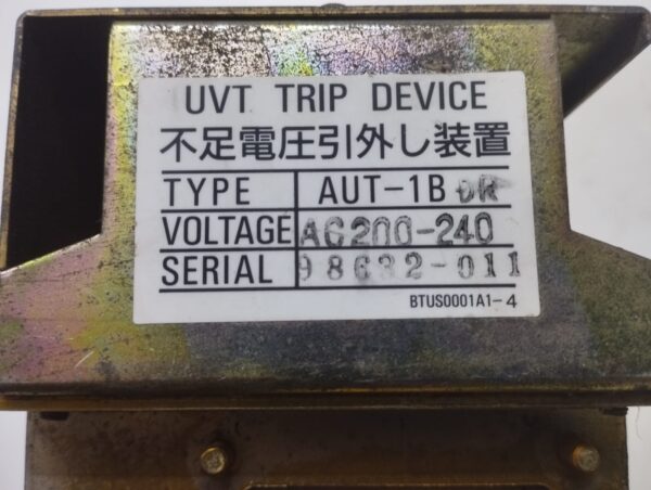 Terasaki Aut-1bdr Uvt Trip Device Ac200-240 - Image 3