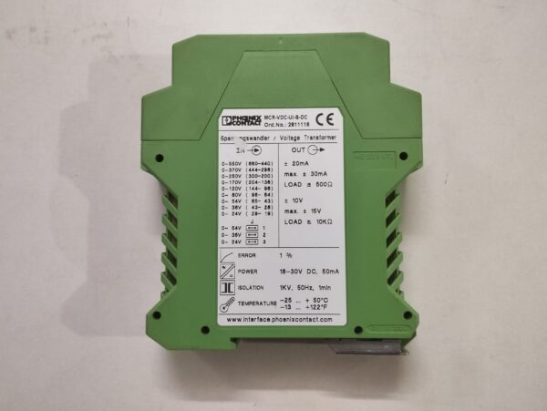 Phoenix Contact Mcr-Vdc-Ui-B-Dc Voltage Transformer