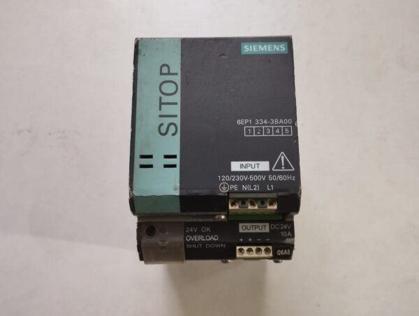 Siemens 6ep1 334-3ba00 Sitop Modular 10a 1/2 Ph Power Supply