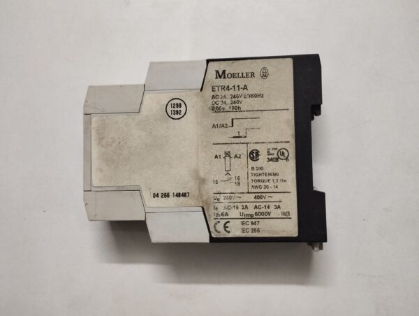 Moeller Etr4-11-A Electronic Time Relay - Image 2