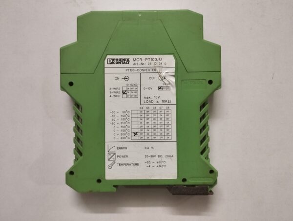 Phoenix Contact Mcr-Pt100/U Pt100-Converter Temperature Transducer - Image 2