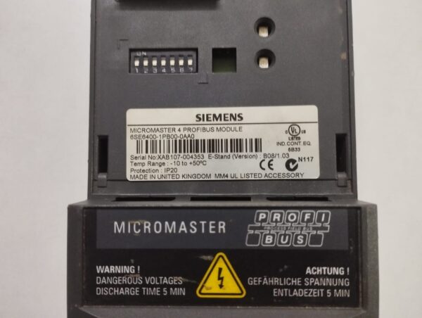 Siemens 6se6400-1pb00-0aa0 Micromaster 4 Profibus Module - Image 2