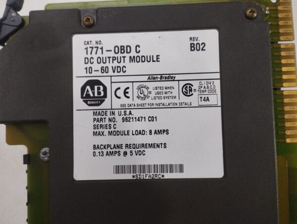 Allen-Bradley 1771-Obd/C Dc Output Module - Image 2