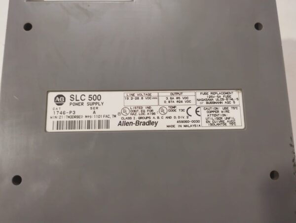 Allen-Bradley Slc 500 1746-P3 Power Supply - Image 3