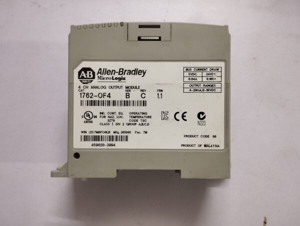 Allen-Bradley Micrologix 1762-Of4 Analog Output Module - Image 3