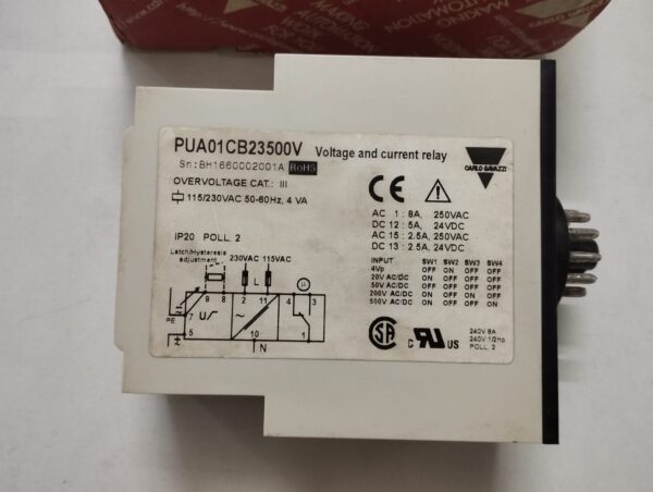 Carlo Gavazzi Pua01cb23500v Voltage And Current Relay - Image 3