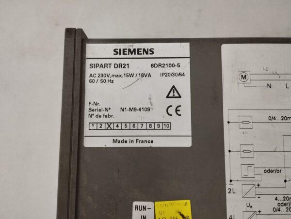 Siemens Sipart Dr21 6dr2100-5 Digital Process Controller - Image 3